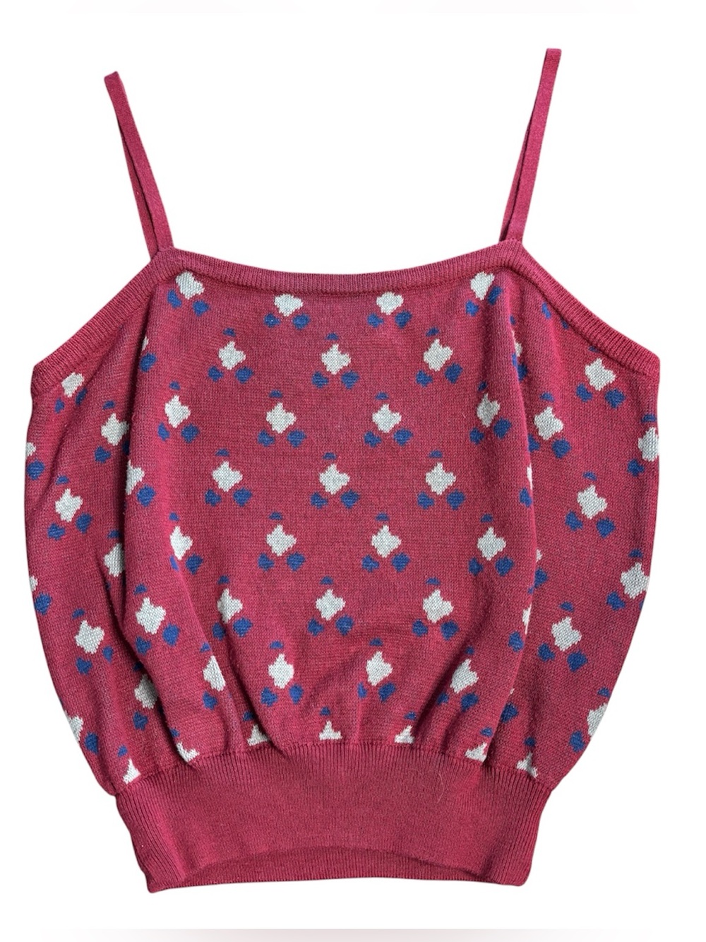 Christian Dior Separates Raspberry Vintage Cotton Camisole Size L
